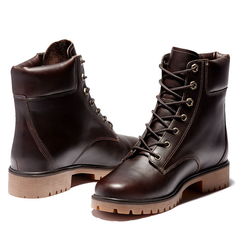 Bocanci 6-Inch Timberland Dama Maro Inchis - Jayne Waterproof Piele - Romania - IEUZVG480